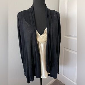 Mossimo Black Open Front Lightweight Cardigan l Size L l Poshmark